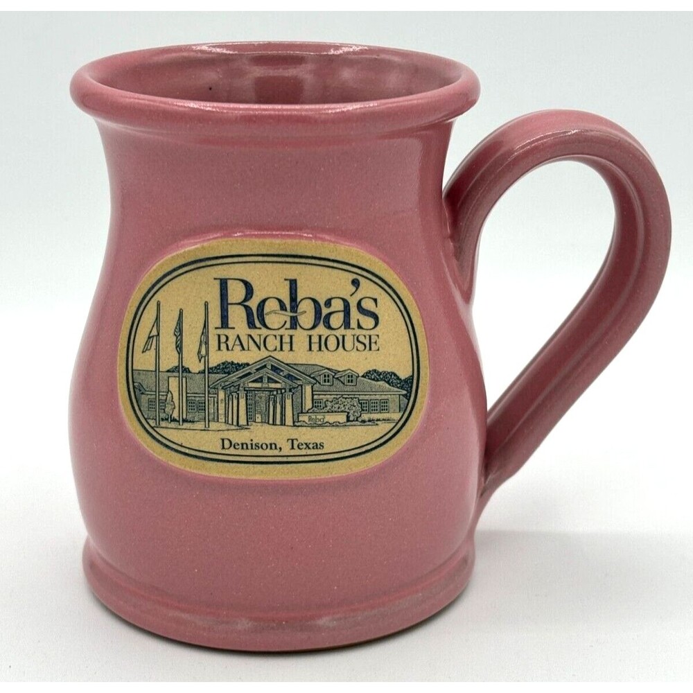 2016 DENEEN POTTERY Stoneware Mug Cup Reba's‎ Ranch House Branded Hand-Thrown